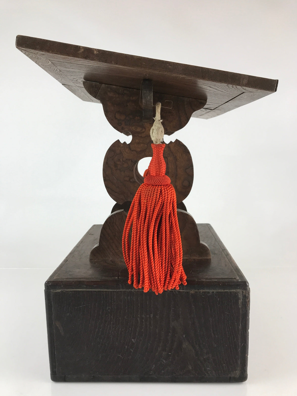Antique Japanese Buddhist Temple Prayer Book Stand Wooden Kendai C1900 BU780