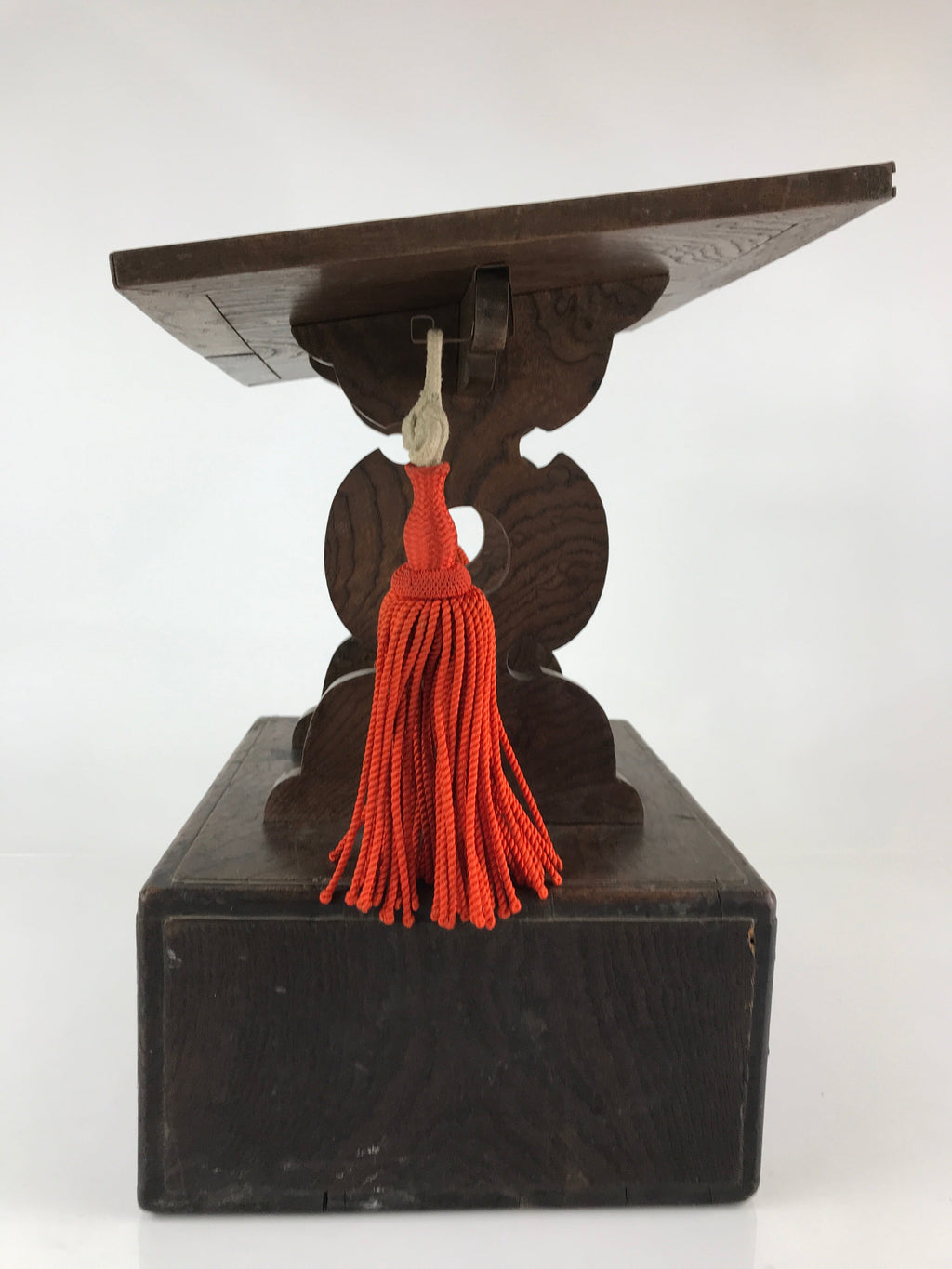 Antique Japanese Buddhist Temple Prayer Book Stand Wooden Kendai C1900 BU780