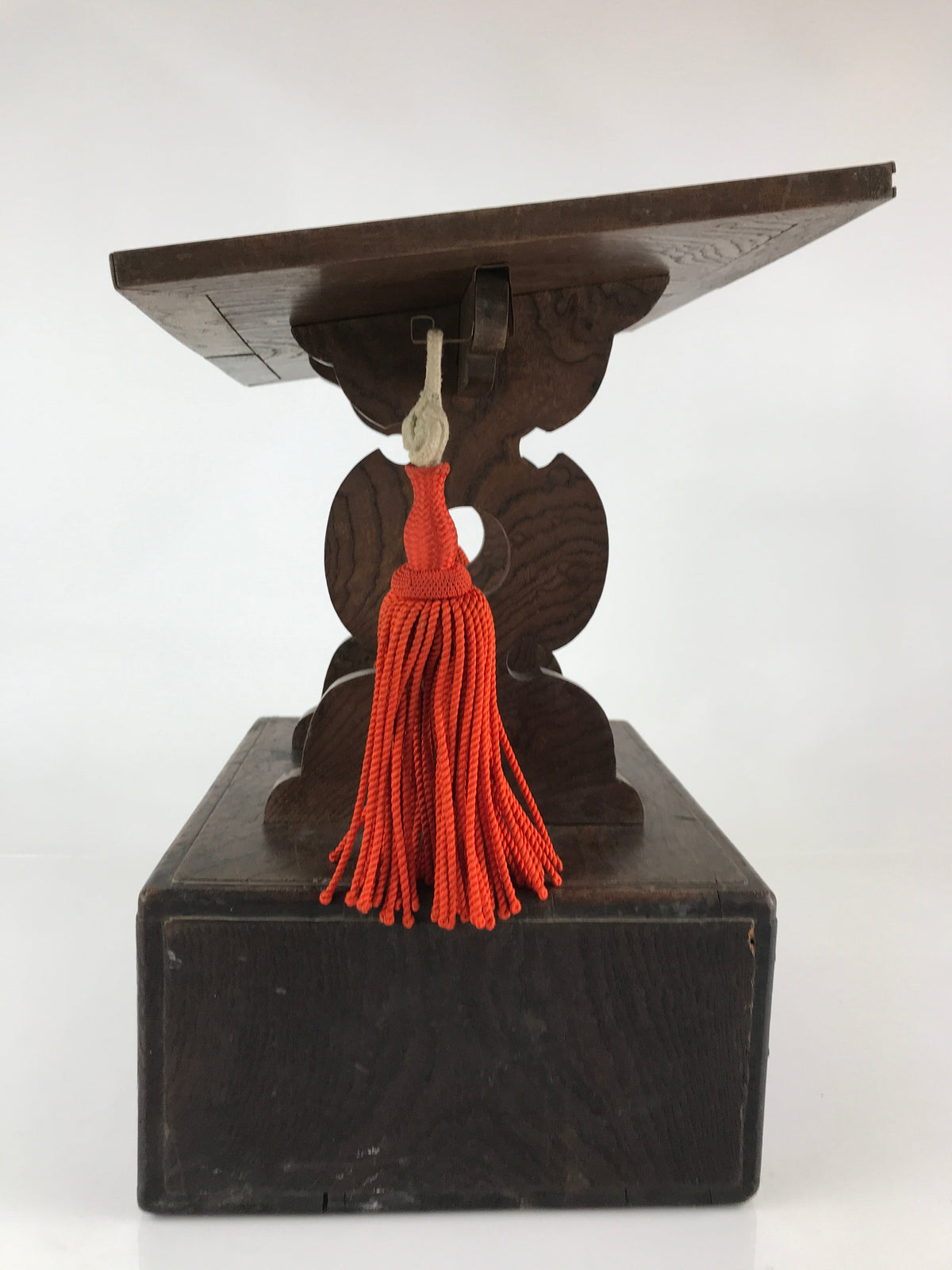Antique Japanese Buddhist Temple Prayer Book Stand Wooden Kendai C1900 BU780