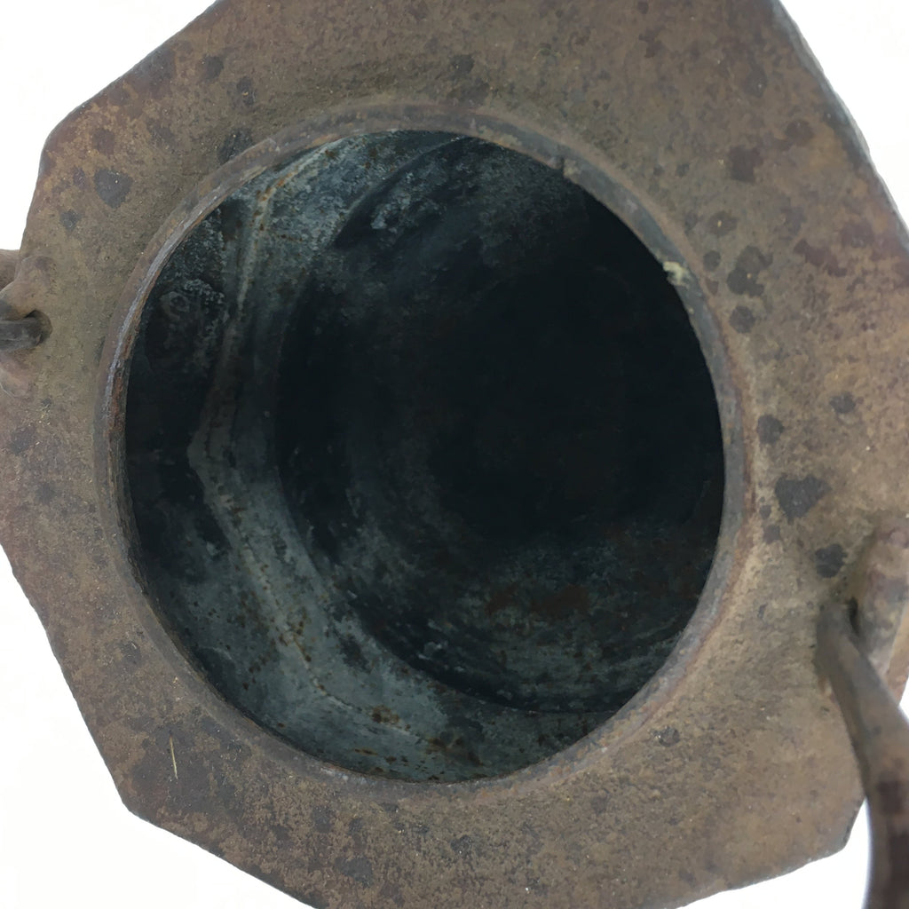 Antique Japanese Cast Iron Copper Kettle Teapot Tea Ceremony Tetsubin Sado TG153