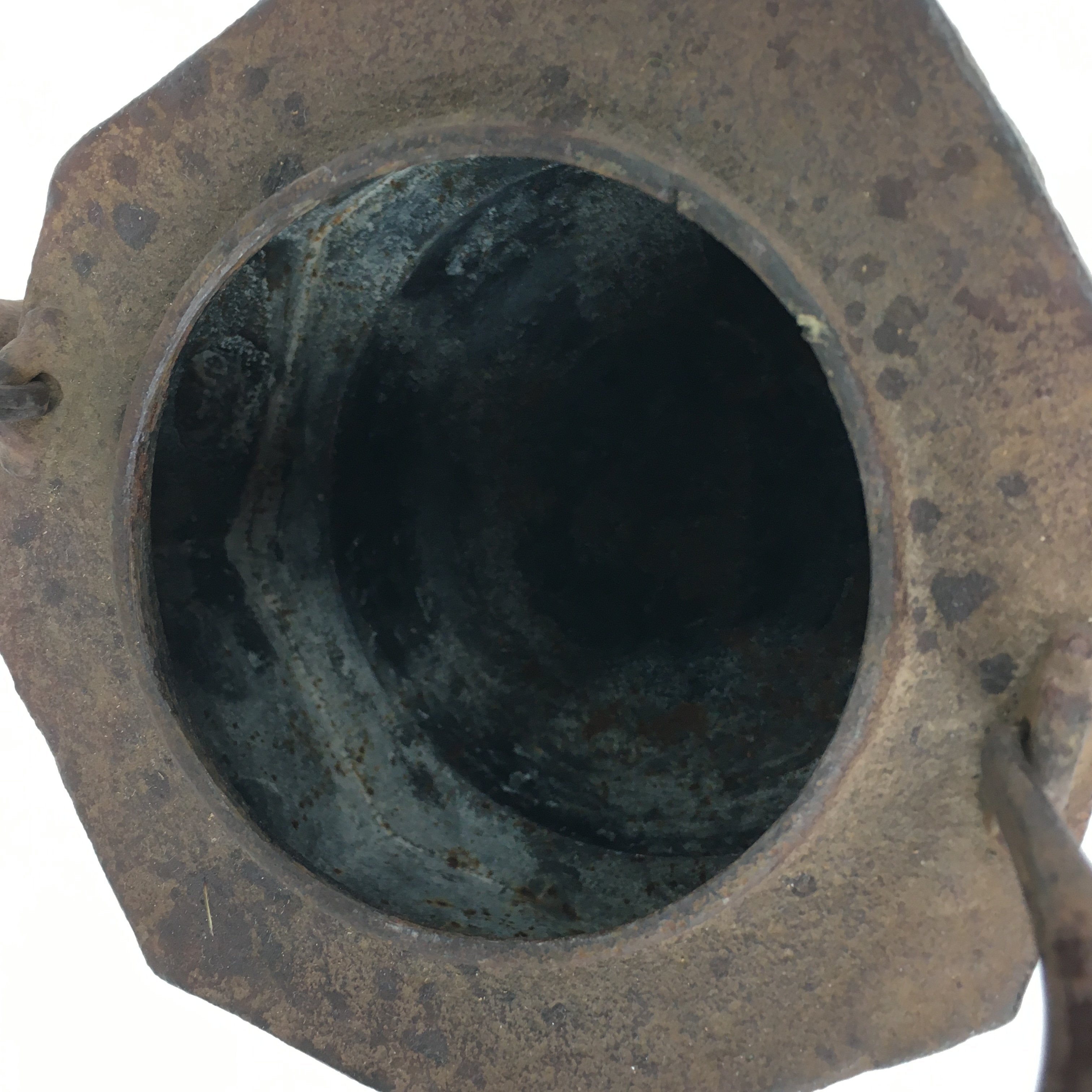 Antique Japanese Cast Iron Copper Kettle Teapot Tea Ceremony Tetsubin Sado TG153