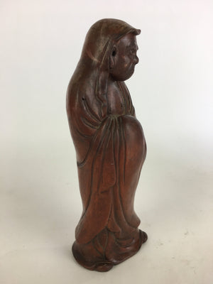 Antique Japanese Ceramic Bodhidharma Statue Pottery Okimono