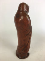 Antique Japanese Ceramic Bodhidharma Statue Pottery Okimono Daruma Brown BD695