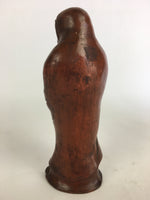 Antique Japanese Ceramic Bodhidharma Statue Pottery Okimono Daruma Brown BD695