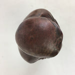 Antique Japanese Ceramic Bodhidharma Statue Pottery Okimono Daruma Brown BD695