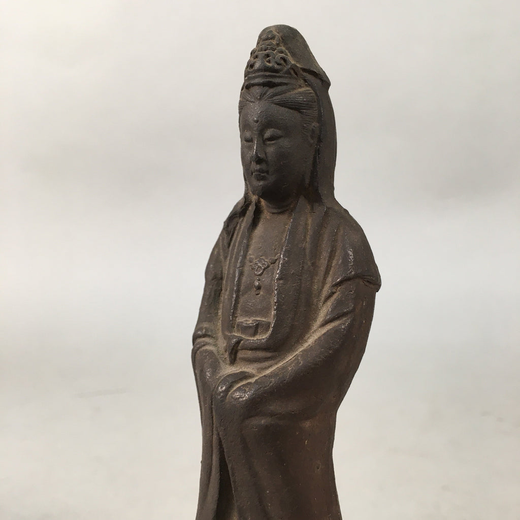 Antique Japanese Ceramic Buddhist Figurine Vtg Statue Kannon Bosatsu BD609
