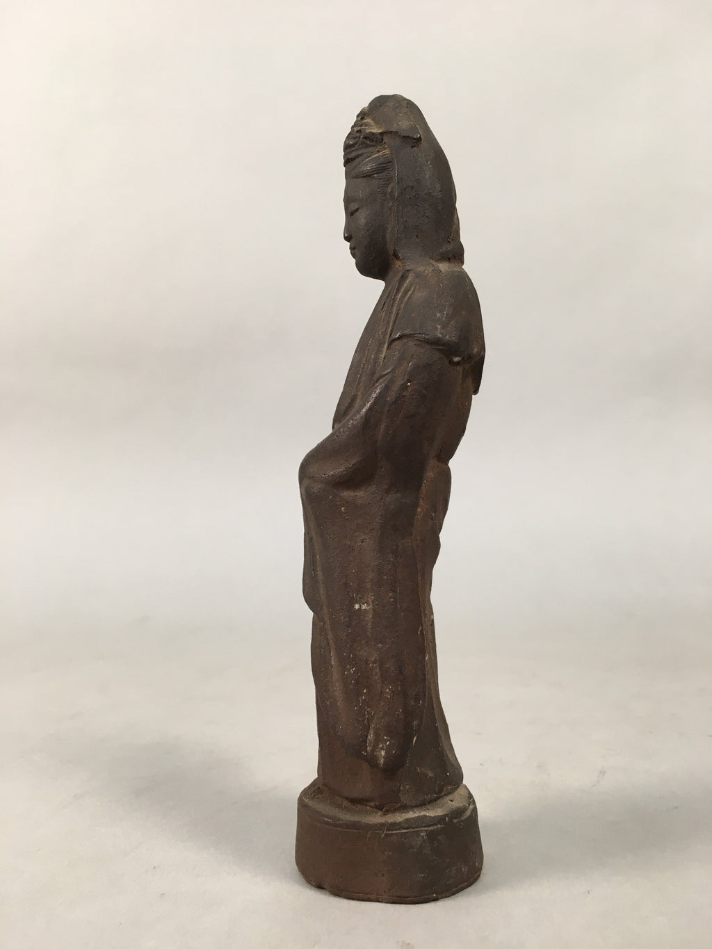 Antique Japanese Ceramic Buddhist Figurine Vtg Statue Kannon Bosatsu BD609
