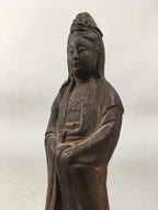 Antique Japanese Ceramic Buddhist Figurine Vtg Statue Kannon Bosatsu BD609