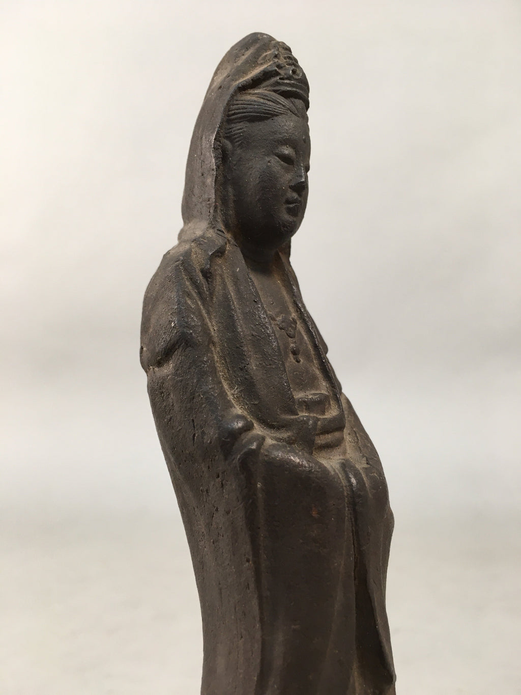Antique Japanese Ceramic Buddhist Figurine Vtg Statue Kannon Bosatsu BD609