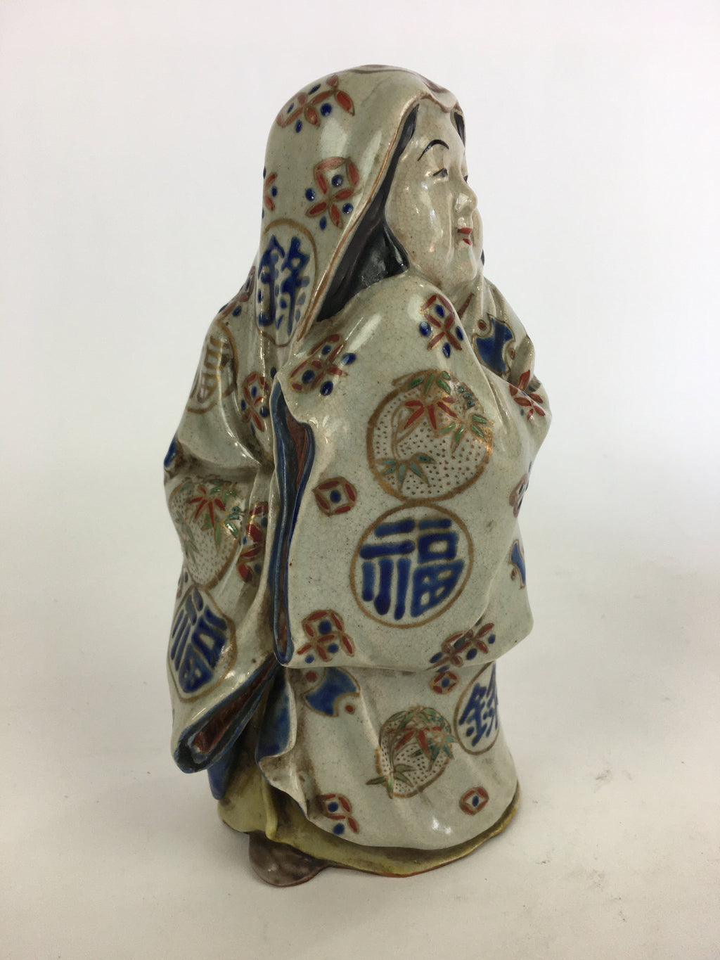 Antique Japanese Ceramic Kimono Lady Arita ware Statue Pottery Yakimono BD674