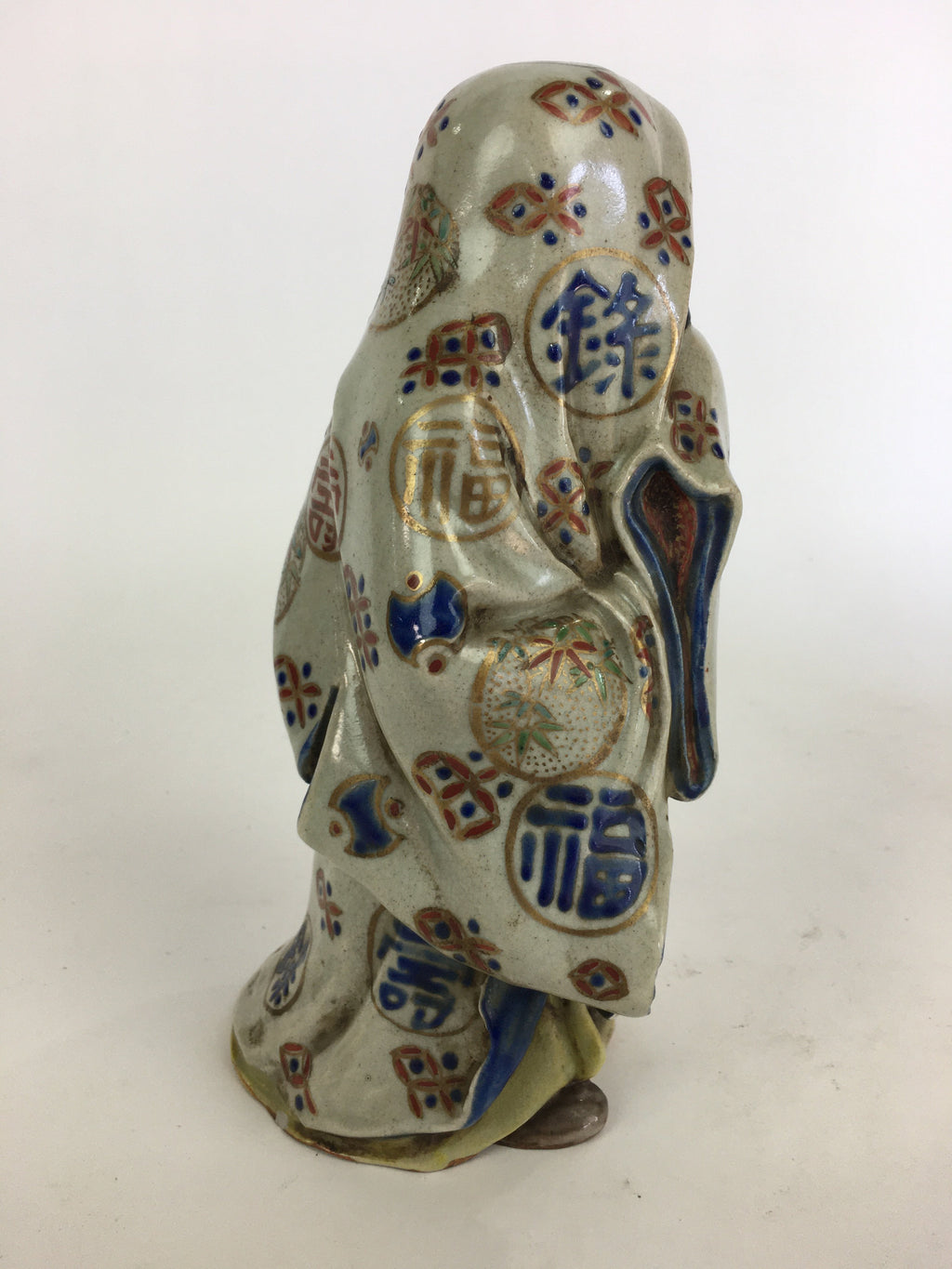 Antique Japanese Ceramic Kimono Lady Arita ware Statue Pottery Yakimono BD674