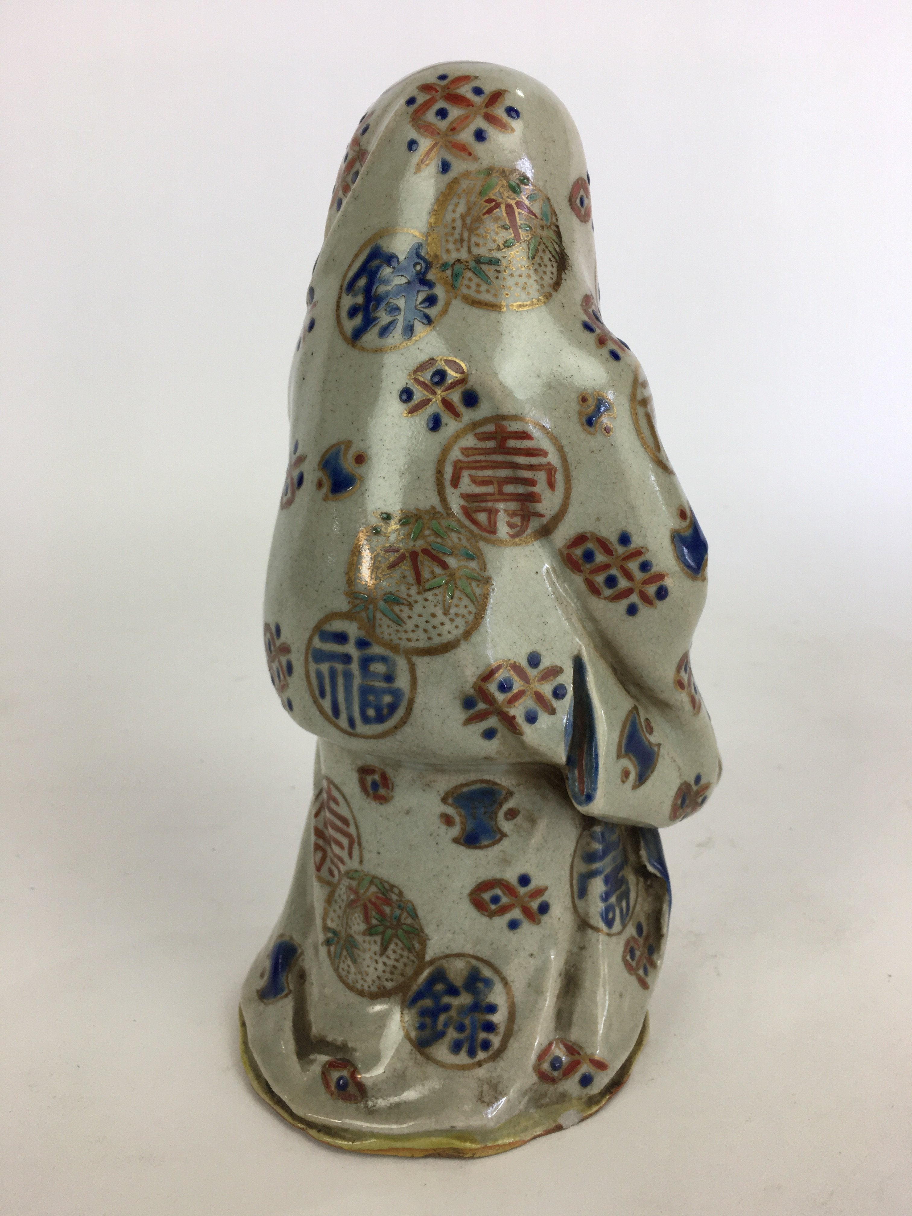 Antique Japanese Ceramic Kimono Lady Arita ware Statue Pottery Yakimono BD674