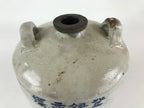 Antique Japanese Ceramic Sake Barrel Sakedaru Pottery Hand-Written Kanji TS494
