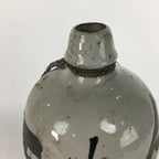 Antique Japanese Ceramic Sake Bottle Kayoi Tokkuri Hand-Written Kanji TS287