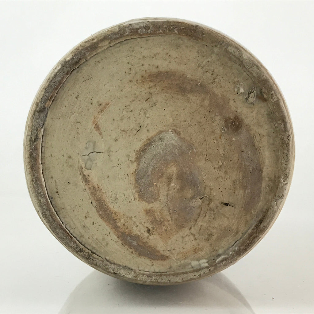 Antique Japanese Ceramic Sake Bottle Tokkuri Pottery Hand-Written Kanji TS451
