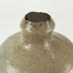 Antique Japanese Ceramic Sake Bottle Tokkuri Pottery Hand-Written Kanji TS451