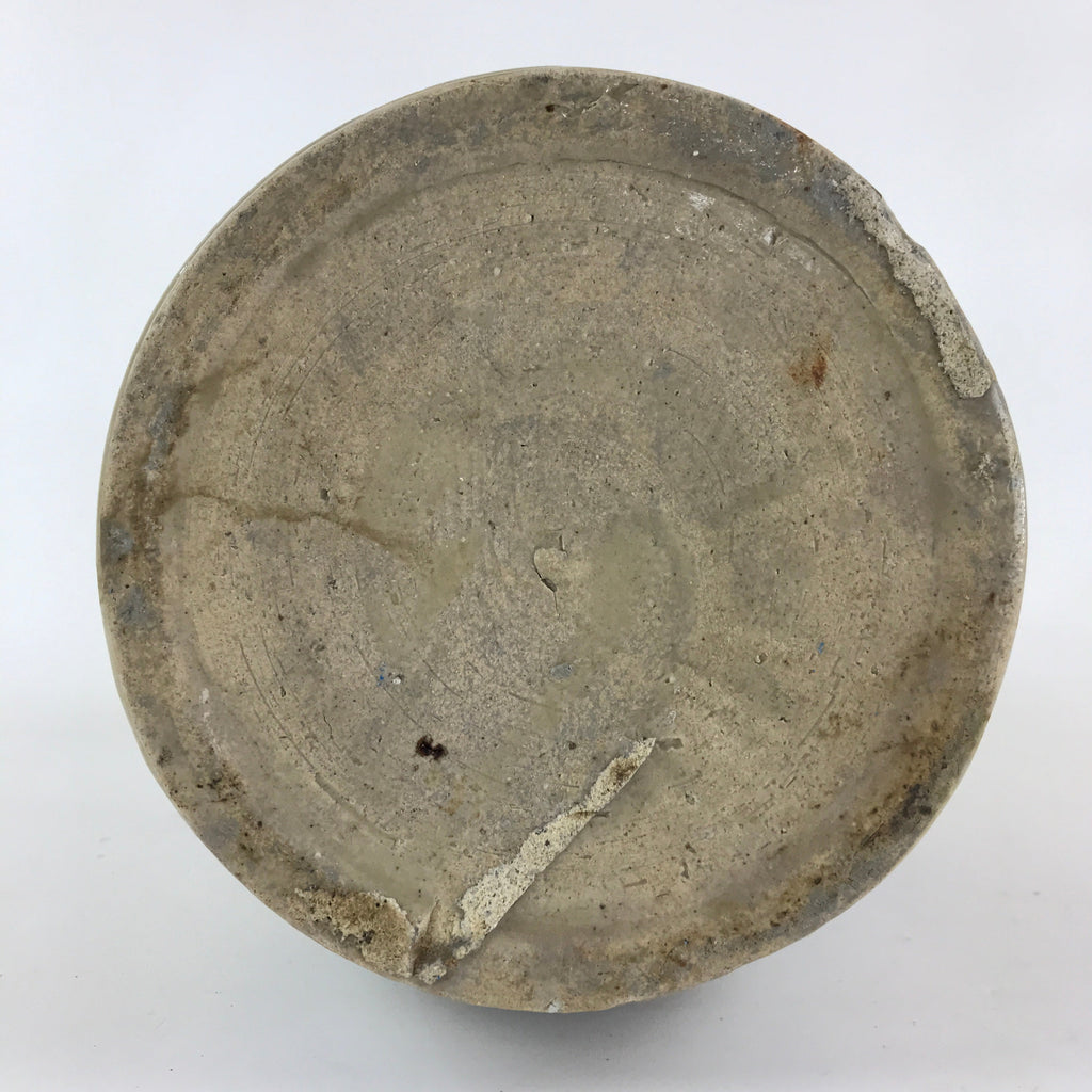 Antique Japanese Ceramic Sake Bottle Tokkuri Pottery Hand-Written Kanji TS493