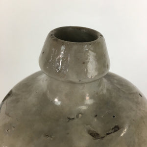 Antique Japanese Ceramic Sake Bottle Vtg Kayoi Tokkuri Hand-Written Kanji TS299
