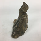 Antique Japanese Ceramic Statue Kakinomoto no Hitomaro Figurine Pottery BD701