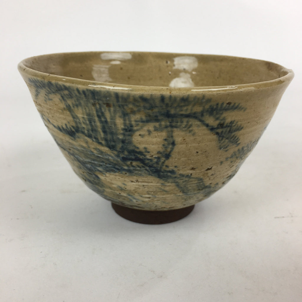 Antique Japanese Ceramic Tea Ceremony Bowl Chawan Pottery Sado Kanji GTB809