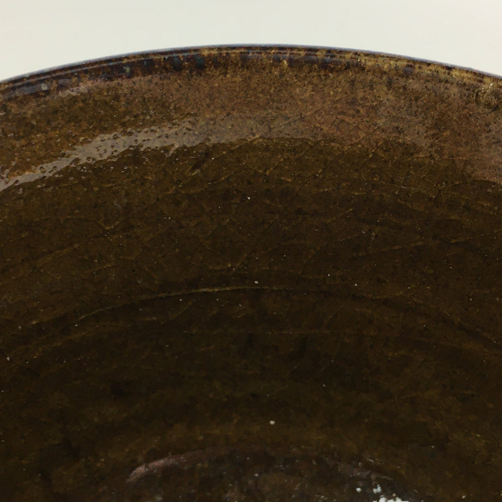 Antique Japanese Ceramic Tea Ceremony Green Tea Bowl Chawan Brown GTB919