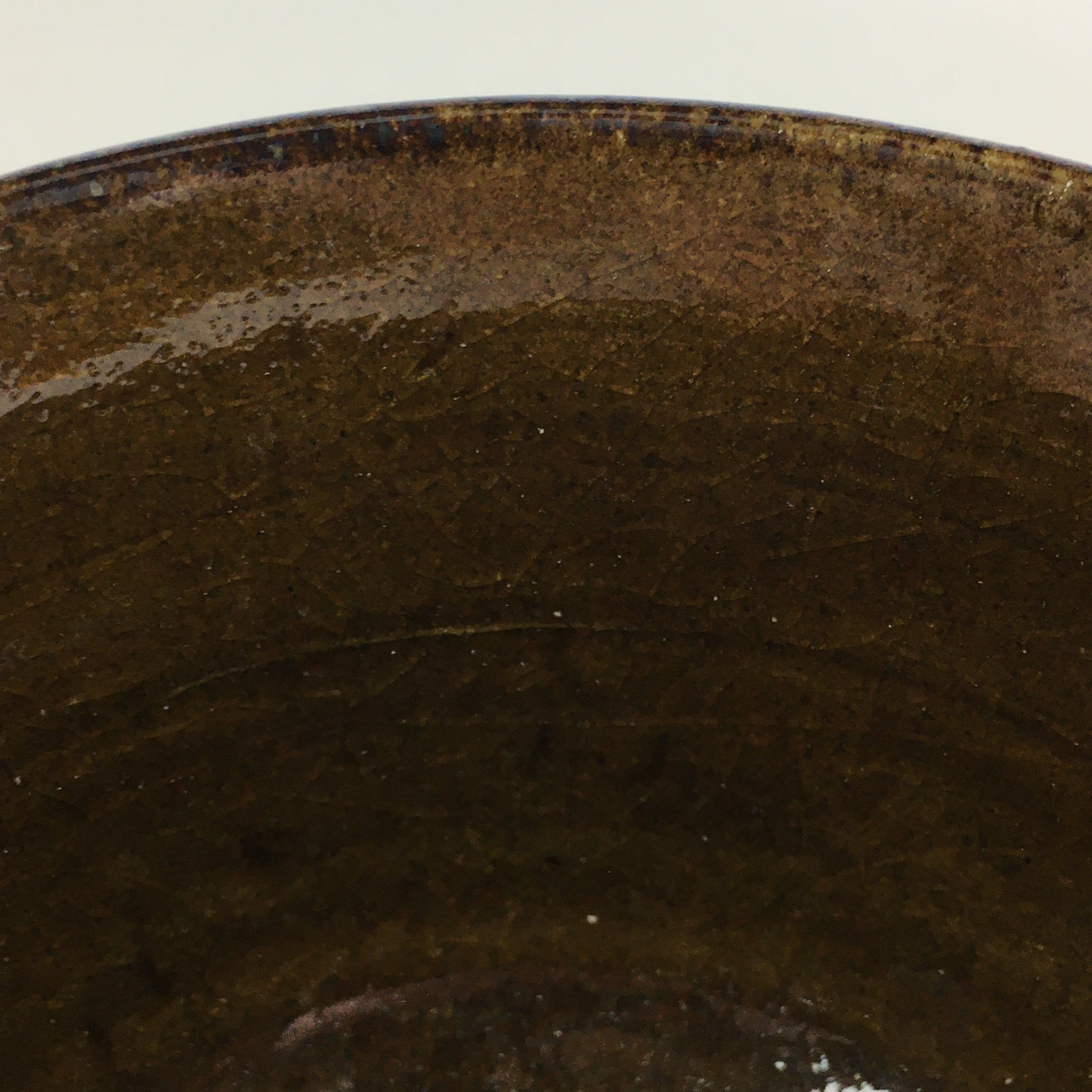 Antique Japanese Ceramic Tea Ceremony Green Tea Bowl Chawan Brown GTB919