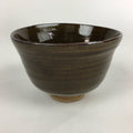Antique Japanese Ceramic Tea Ceremony Green Tea Bowl Chawan Brown GTB919