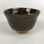 Antique Japanese Ceramic Tea Ceremony Green Tea Bowl Chawan Brown GTB919