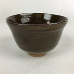 Antique Japanese Ceramic Tea Ceremony Green Tea Bowl Chawan Brown GTB919