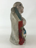 Antique Japanese Clay Doll Ningyo 7 Lucky Gods Buddhist Hotei Statue BD855