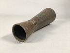 Antique Japanese Copper Flower Vase Cast Metal Kabin Ikebana Brown FV899