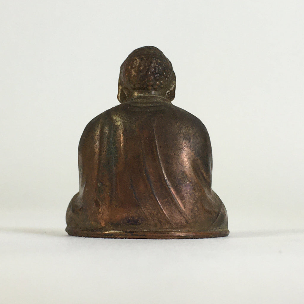Antique Japanese Copper Small Figurine Vtg Kamakura Big Buddha JK316