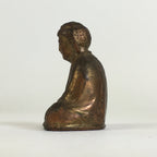 Antique Japanese Copper Small Figurine Vtg Kamakura Big Buddha JK316