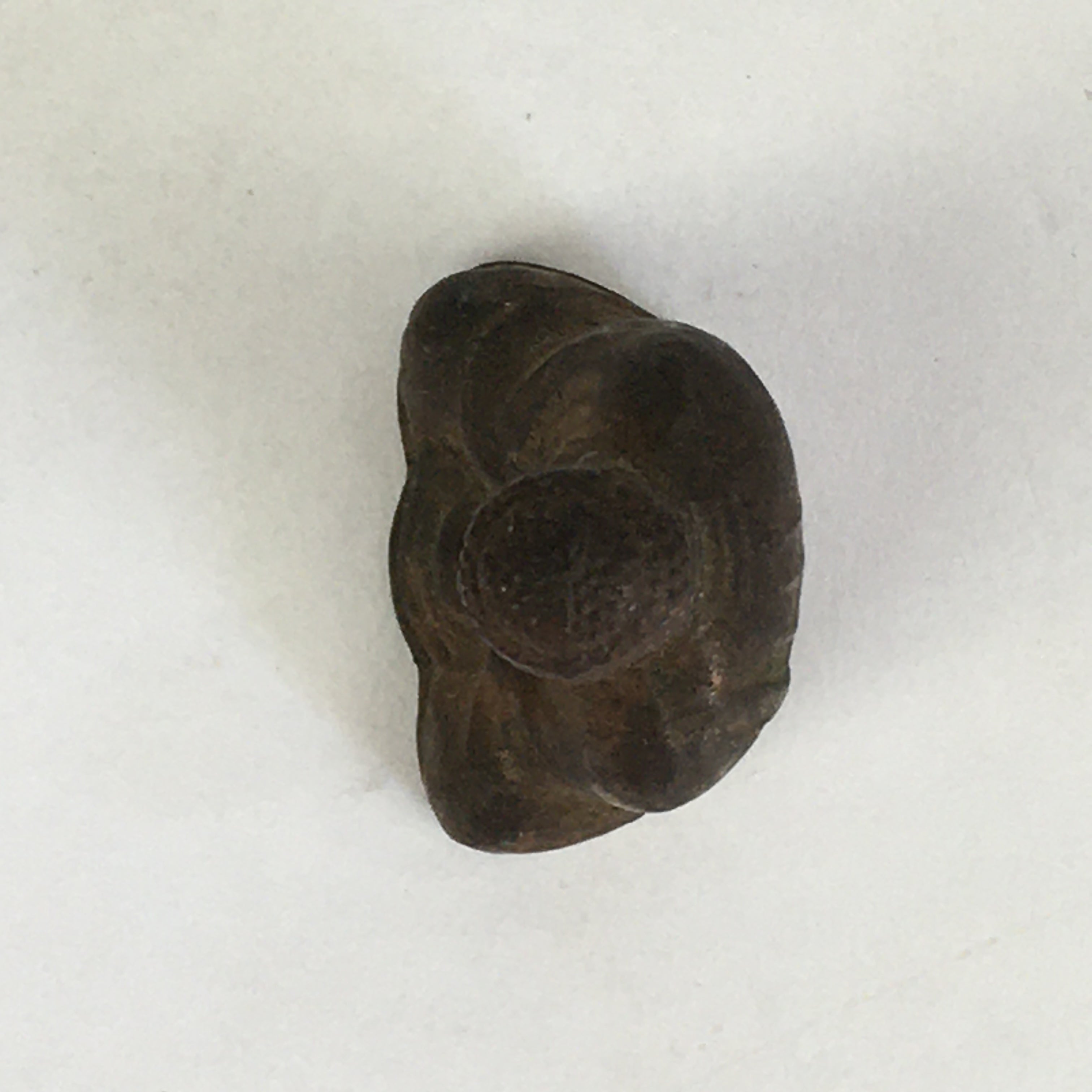Antique Japanese Copper Small Figurine Vtg Kamakura Big Buddha JK316