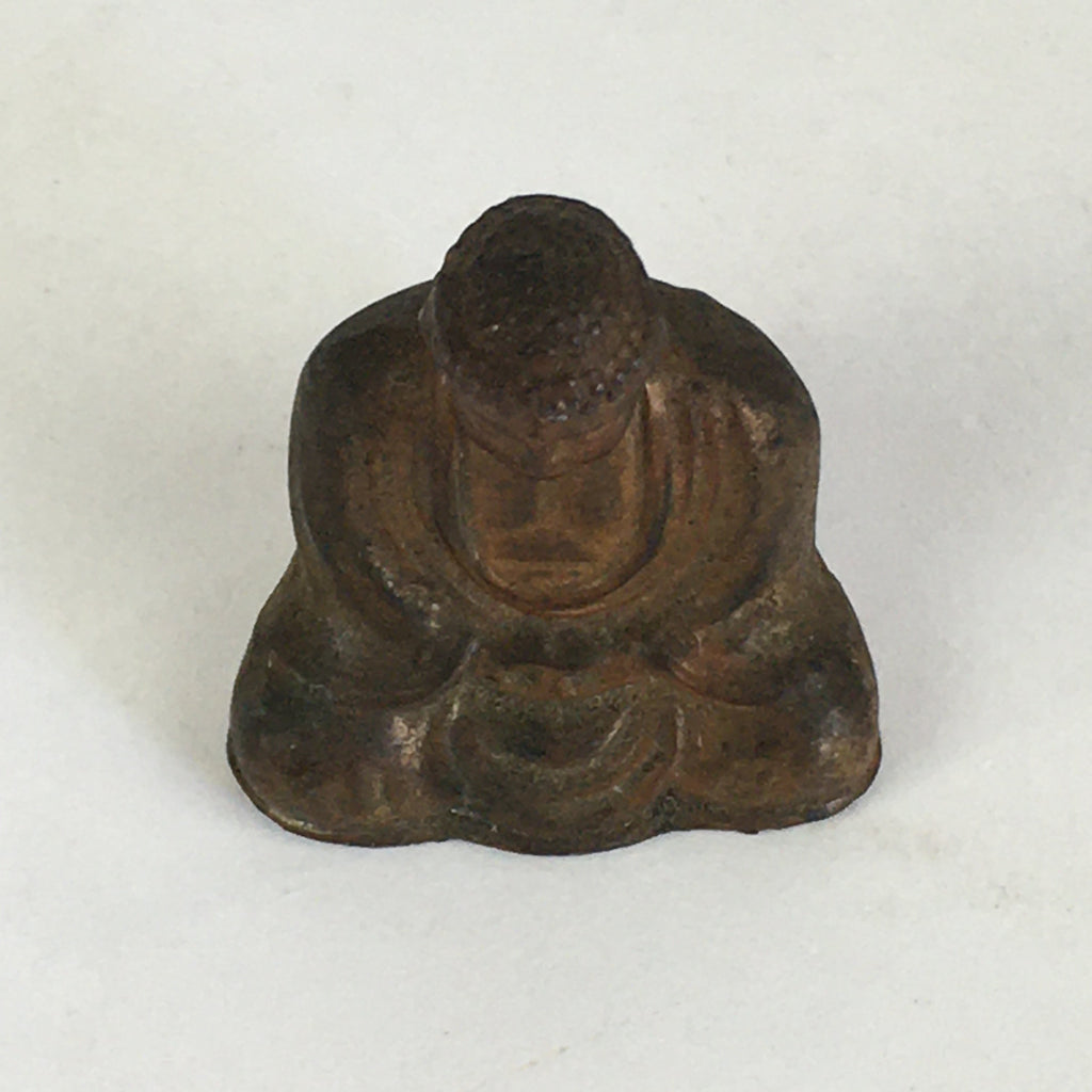 Antique Japanese Copper Small Figurine Vtg Kamakura Big Buddha JK316
