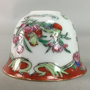Antique Japanese Eggshell Porcelain Sake Cup Guinomi Sakazuki Bird Flower GU628