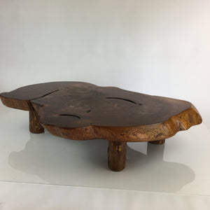 Antique Japanese Hand Carved Natural Wood Table C1900 Board Kadai WT362