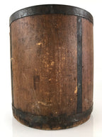Antique Japanese Handmade Wooden Masu Rice Bucket C1900 Dark Brown BK7