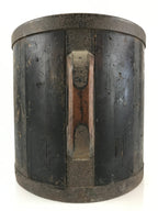 Antique Japanese Handmade Wooden Masu Rice Bucket C1900 Dark Brown BK8