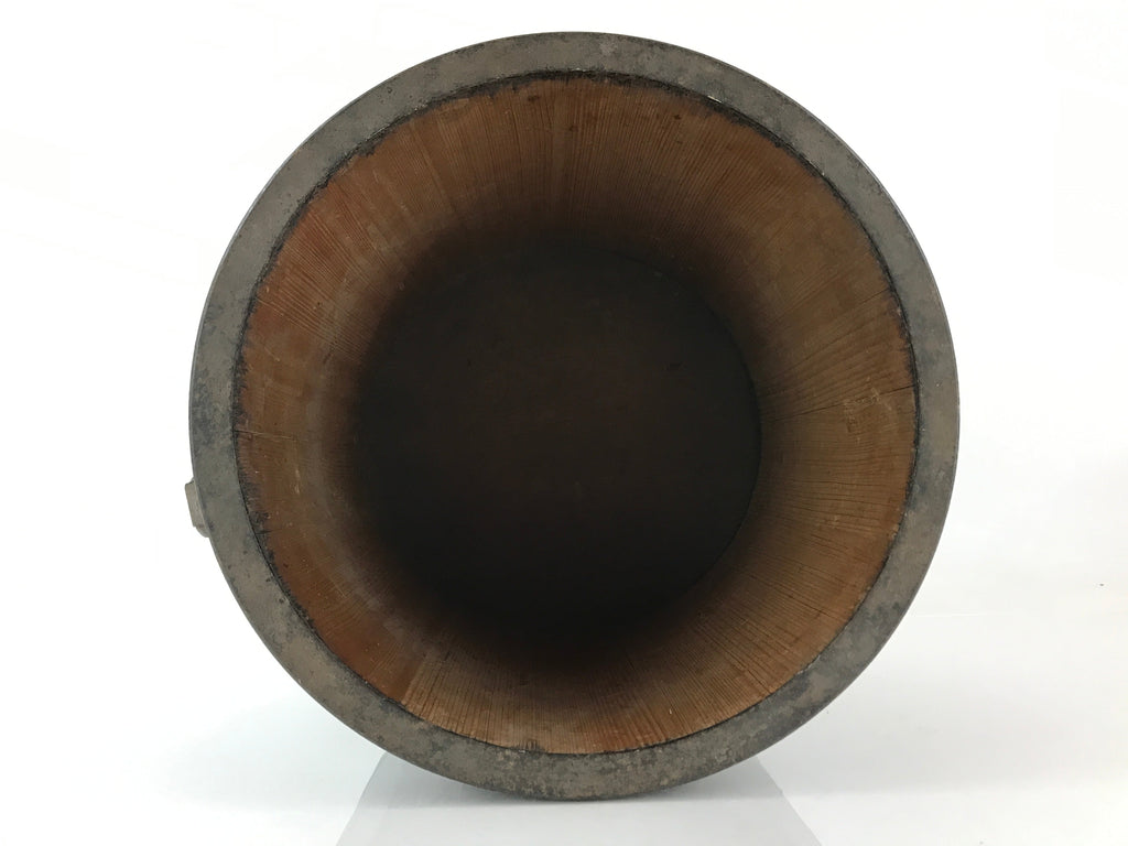 Antique Japanese Handmade Wooden Masu Rice Bucket C1900 Dark Brown BK8