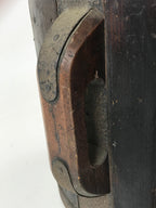 Antique Japanese Handmade Wooden Masu Rice Bucket C1900 Dark Brown BK8