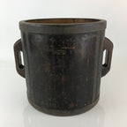 Antique Japanese Handmade Wooden Masu Rice Bucket C1900 Dark Brown BK8