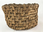 Antique Japanese Handwoven Straw Basket C1900 Wide Weave Storage Kago B214
