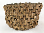 Antique Japanese Handwoven Straw Basket C1900 Wide Weave Storage Kago B214