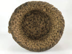 Antique Japanese Handwoven Straw Basket C1900 Wide Weave Storage Kago B214