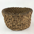 Antique Japanese Handwoven Straw Basket C1900 Wide Weave Storage Kago B214
