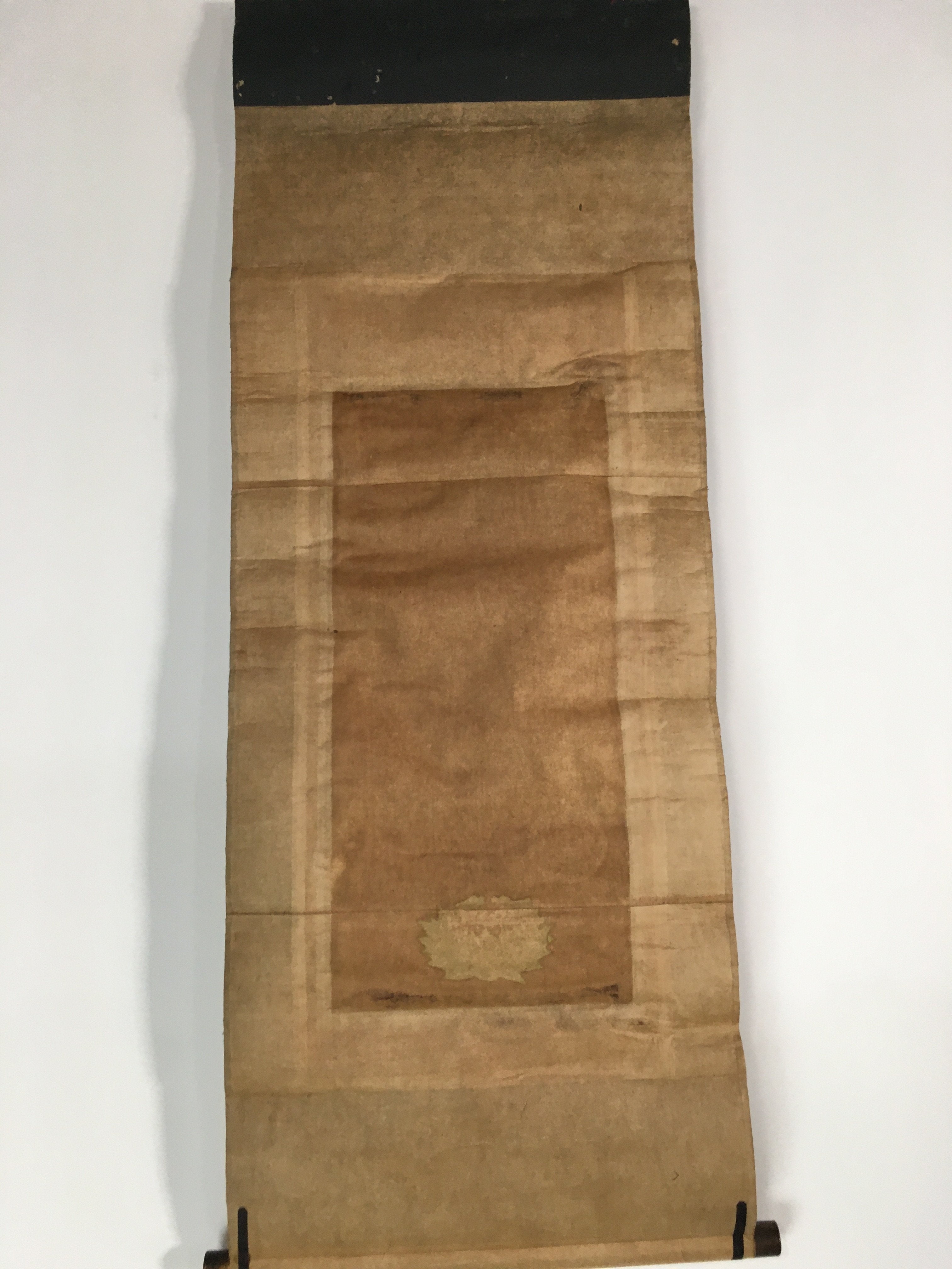 Antique Japanese Hanging Scroll Kakejiku Kakemono Painting Buddhist Chant SC591