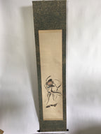 Antique Japanese Hanging Scroll Kakejiku Kakemono Painting Emperor Zhaozong SC68