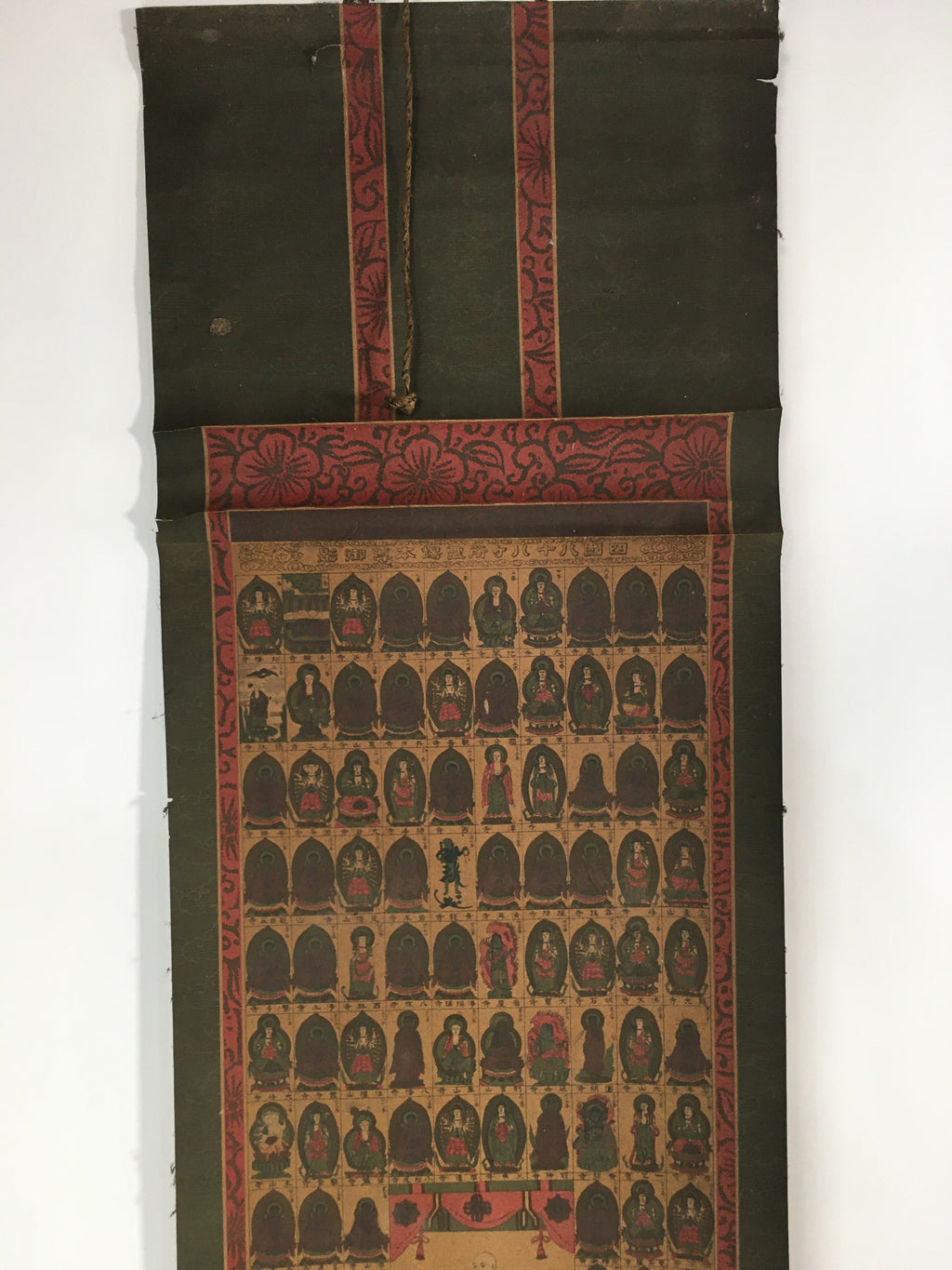 Antique Japanese Hanging Scroll Kakejiku Kakemono Painting Monk Gods SC588