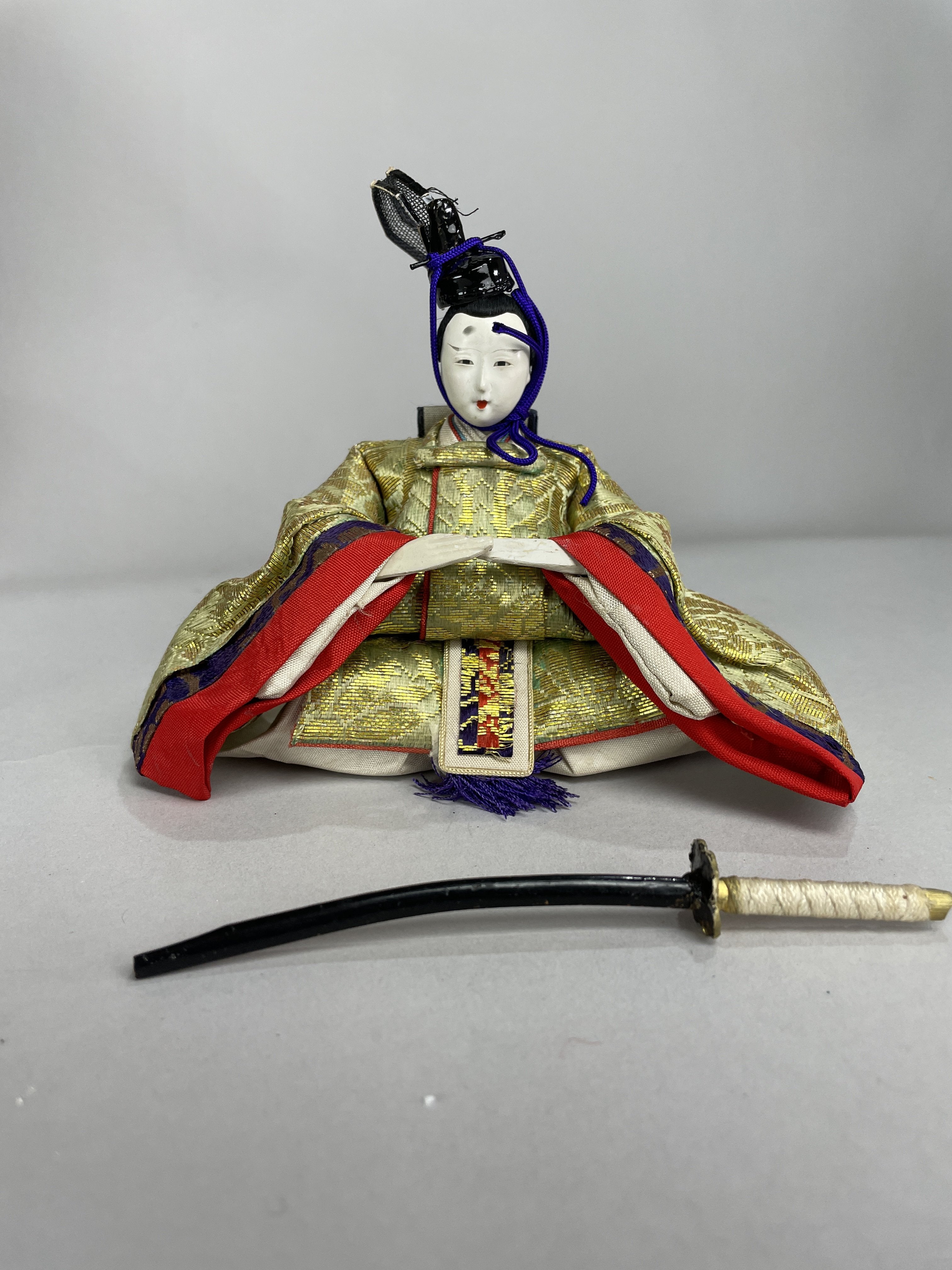 Antique Japanese Hina Doll Goten Palace WoodenGirl's Day Decoration C1900